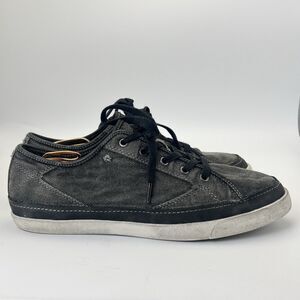John Varvatos Canvas Low Top Sneakers Men's Size 10 Gray Lace Up Casual Shoes